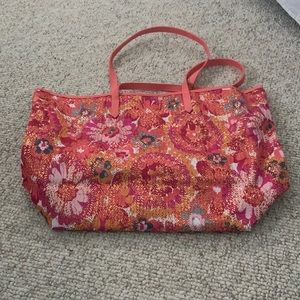 Vera Bradley summer sparkle tote in pixie blooms NWT